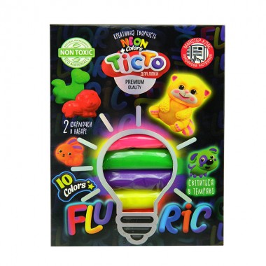 Набор креативного творчества Danko Toys Тесто для лепки Fluoric TMD-FL10
