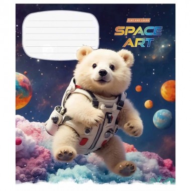 Тетрадь ученическая Space Art 012-3406K-1 в клетку, 12 листов