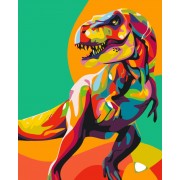 Картина по номерам Радужный тиранозавр Brushme GX35668 40х50 см
