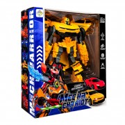 Детская игрушка Трансформер HY-3344(Yellow) робот 18 см+машина