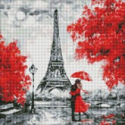 Алмазная мозаика Дождливый Париж Идейка AMO7186 40х40 см