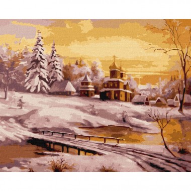 Картина по номерам Зимний рассвет ©Александр Закусилов Идейка KHO6313 40х50 см