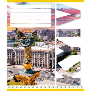 Тетрадь общая Города Украины 060-610031K-4 в клеточку, 60 листов