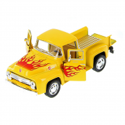 Машинка металева інерційна Pickup FORD F-100 (1956) Kinsmart KT5385FW 1:38  Жовтий