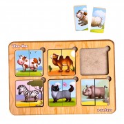 Деревянный пазл-сортер