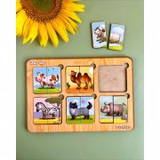 Деревянный пазл-сортер