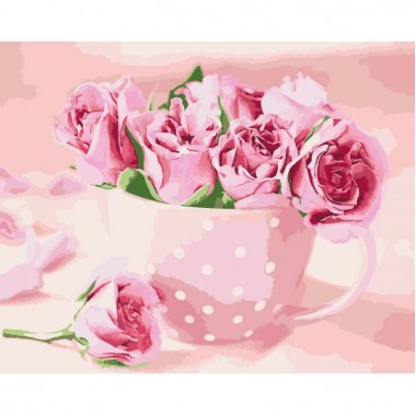 Картина по номерам Идейка Цветы Чайные розы KHO2923