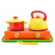 Дитяча іграшкова газова плита 70408 з посудом