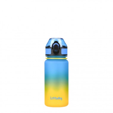 Дитяча пляшка для води LittleBig UZSPACE 3020(Yellow-Blue) 350 мл, жовто-блакитна
