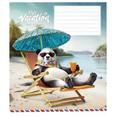 Тетрадь ученическая Cool vacation 018-3318L-2 в линию, 18 листов