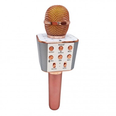 Караоке мікрофон WSTER WS-1688(Pink-Gold) Bluetooth, рожеве золото