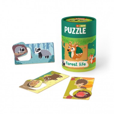Пазл и игра Mon Puzzle "Зоология для Малышей. Жизнь в лесу" 200108