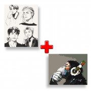 Набір картин за номерами 2 в 1