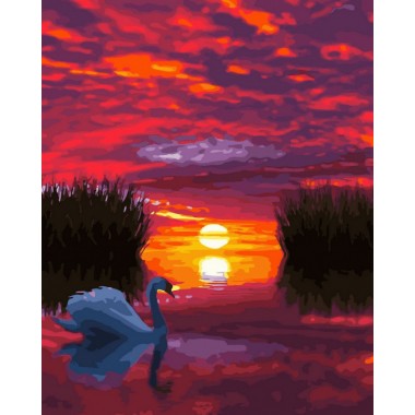 Картина по номерам Brushme Лебедь на закате GX29423