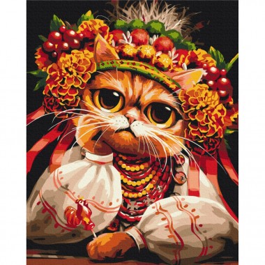 Картина по номерам Кошка Журбинка ©Марианна Пащук BS53871, 40x50 см