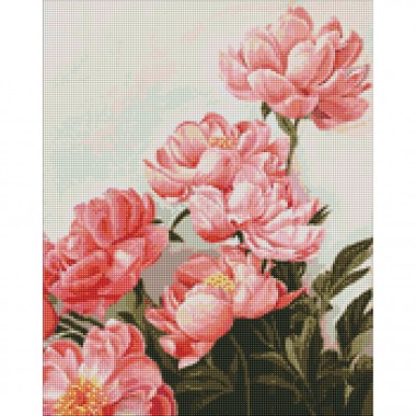 Алмазная мозаика Букет розовых пионов ©ArtAlekhina Идейка AMO7274 40х50 см