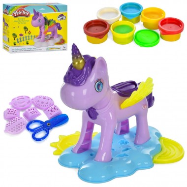 Детский набор пластилина Единорог MK 4989 серии My little horse 6 баночек пластилина