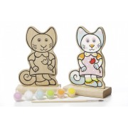 Игра-раскраска Cubika Котик с красками 13845