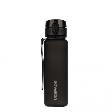 Бутылка для воды UZSPACE 3026(Black) 500 мл, черная