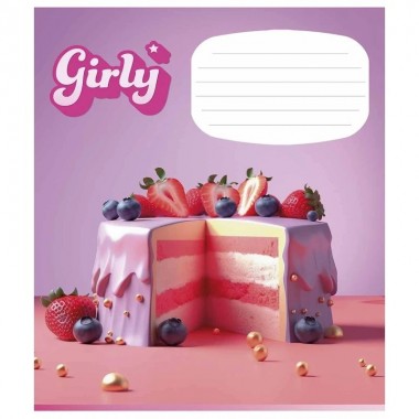 Тетрадь ученическая Girly 024-3330L-1 в линию, 24 листов
