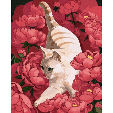 Картина по номерам Игривая кошка ©Kira Corporal Идейка KHO4347 40х50 см