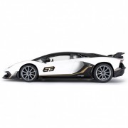 Машинка на радиоуправлении Lamborghini Aventador SVJ Rastar 96070 белый, 1:14