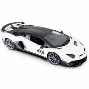 Машинка на радиоуправлении Lamborghini Aventador SVJ Rastar 96070 белый, 1:14
