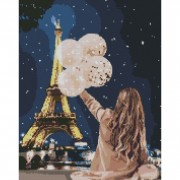 Алмазная мозаика "Незабываемый вечер в Париже" AMO7048 Идейка 40х50 см
