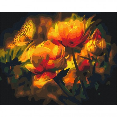 Картина за номерами "Квітковий контраст" BS22025  Brushme 40х50 см