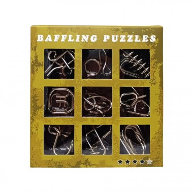 Набор головоломок металлических Metal Puzzle 1818-1/1818-2/1818, 9 штук в наборе