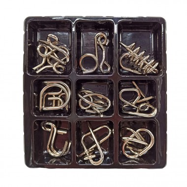Набор головоломок металлических Metal Puzzle 1818-1/1818-2/1818, 9 штук в наборе
