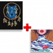 Набір картин за номерами 2 в 1 Ідейка