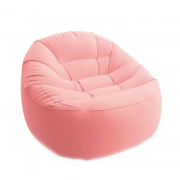 Надувное велюровое кресло  68590, 112-104-74см (Розовый)