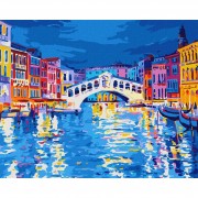 Картина по номерам Вечерняя Венеция Идейка KHO2137 40х50 см