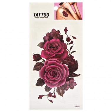 Временная татуировка "Красная роза Tattoo" 1020-HM1051