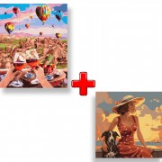 Набір картин за номерами 2 в 1 Ідейка