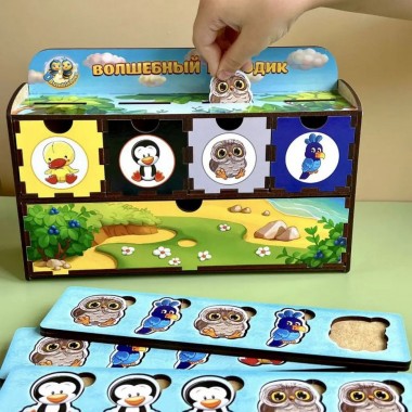 Деревянная настольная игра Птицы Ubumblebees (ПСД167) PSD167 сортер-комодик