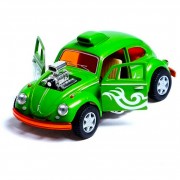 Машинка металева інерційна Volkswagen Beetle Custom Dragracer Kinsmart KT5405W 1:32  Зелений