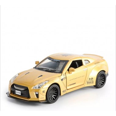 Машина металлическая Nissan GTR 7862 со звуковыми эффектами (Gold)