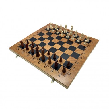Набор настольных игр Шахматы 3 в 1 Set3 NE-LG-12 нарды, шашки, шахматная доска 40х40 см
