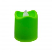 Декоративная свеча LED с пламенем 12-67C(Green) 4 см, зеленый