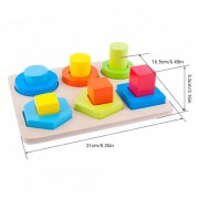 Дерев'яна іграшка Геометрика MD 2363, 12 фігур