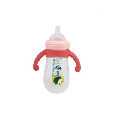 Пляшечка пластикова з силіконовими ручками MGZ-0200(Pink) 260 мл