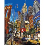 Картина по номерам Идейка Городской пейзаж По улицам Нью-Йорка 40х50см KHO2172