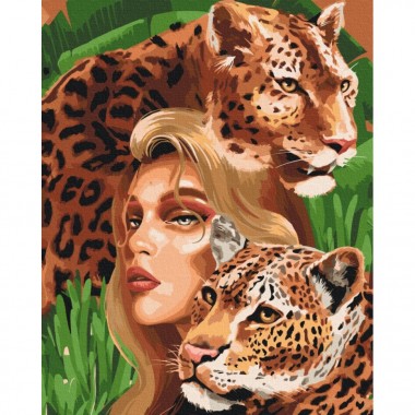 Картина по номерам Хищные леопарды Brushme BS52510 40х50 см