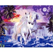 Картина по номерам Brushme Белые лошади GX9517