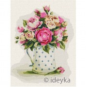 Картина за номерами Тендітні троянди KHO3165 30х40 см