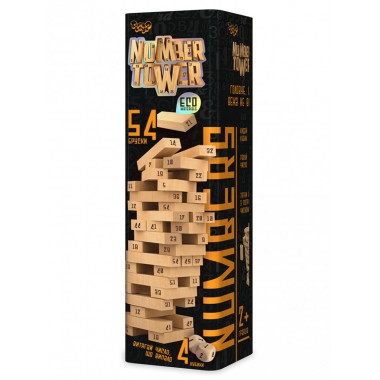 Развивающая настольная игра "NUMBER TOWER" NT-01 на рус. языке