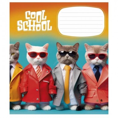 Тетрадь ученическая Cool School 012-3307L-4 в линию, 12 листов