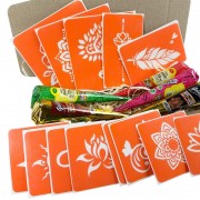 Набор цветной хны с трафаретами для био-тату №4 color-henna-set-04